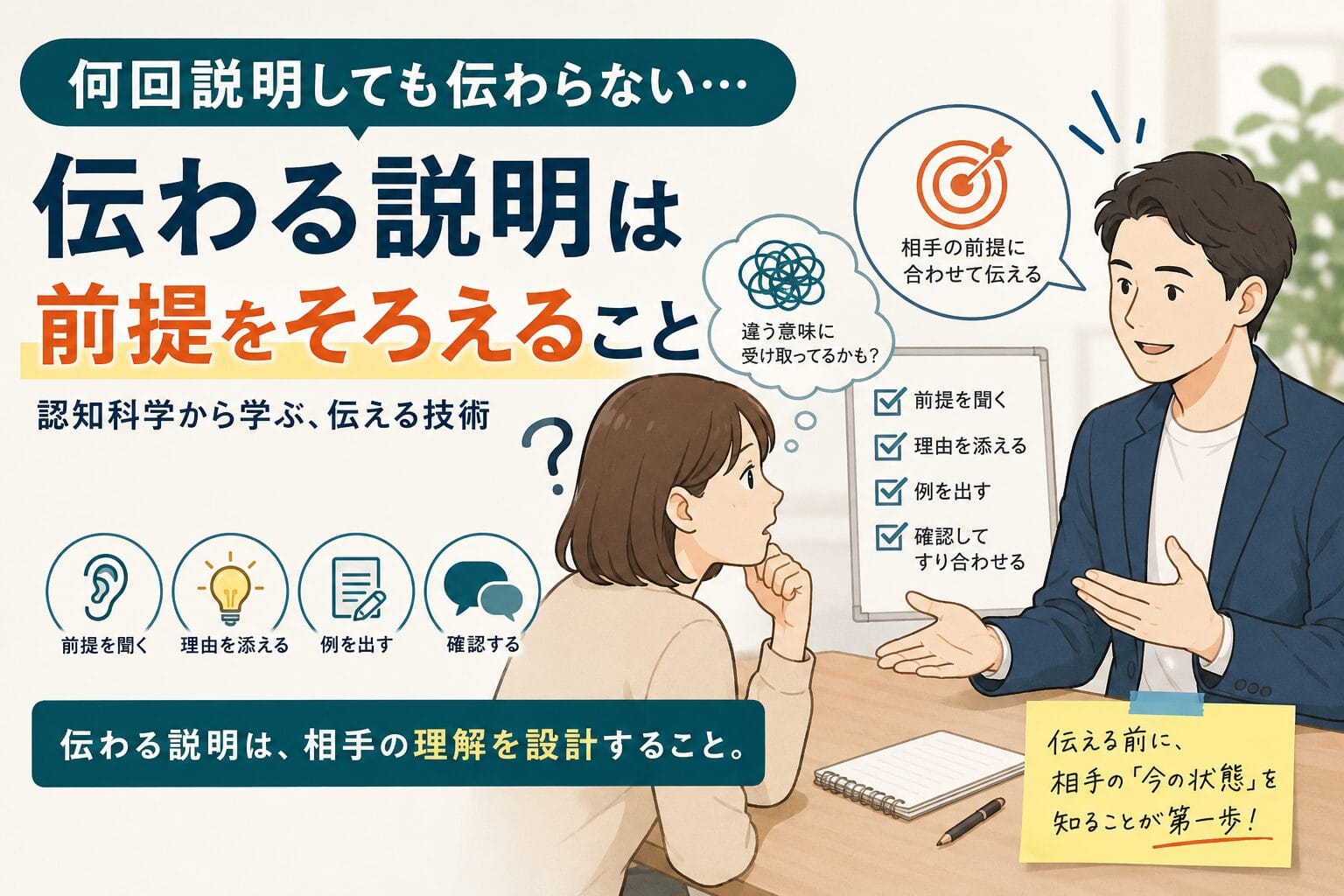 何回説明しても伝わらない理由:言葉ではなく前提をそろえる