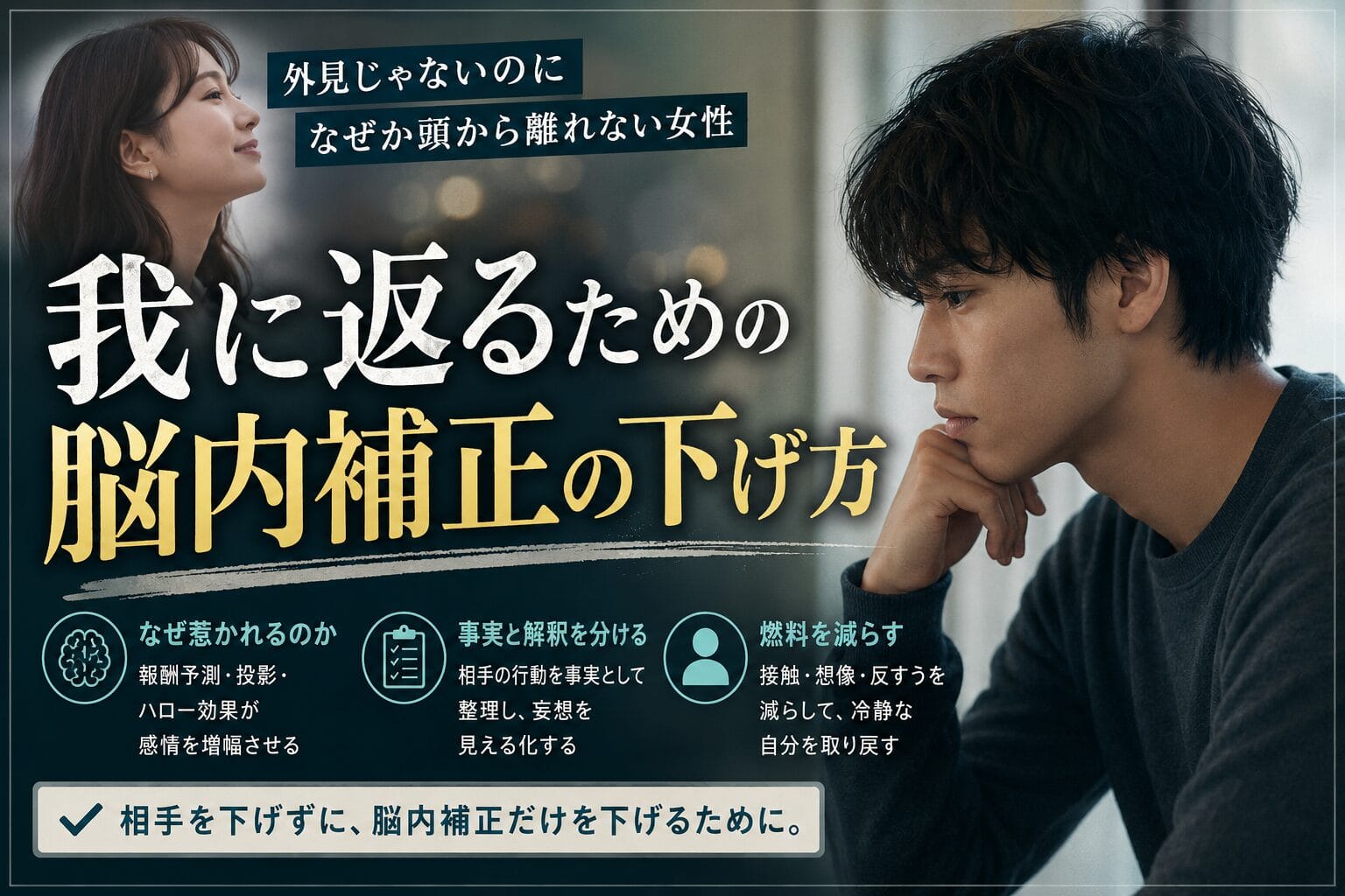 女に狂う前に：その魅力を現実へ戻す3つの問い