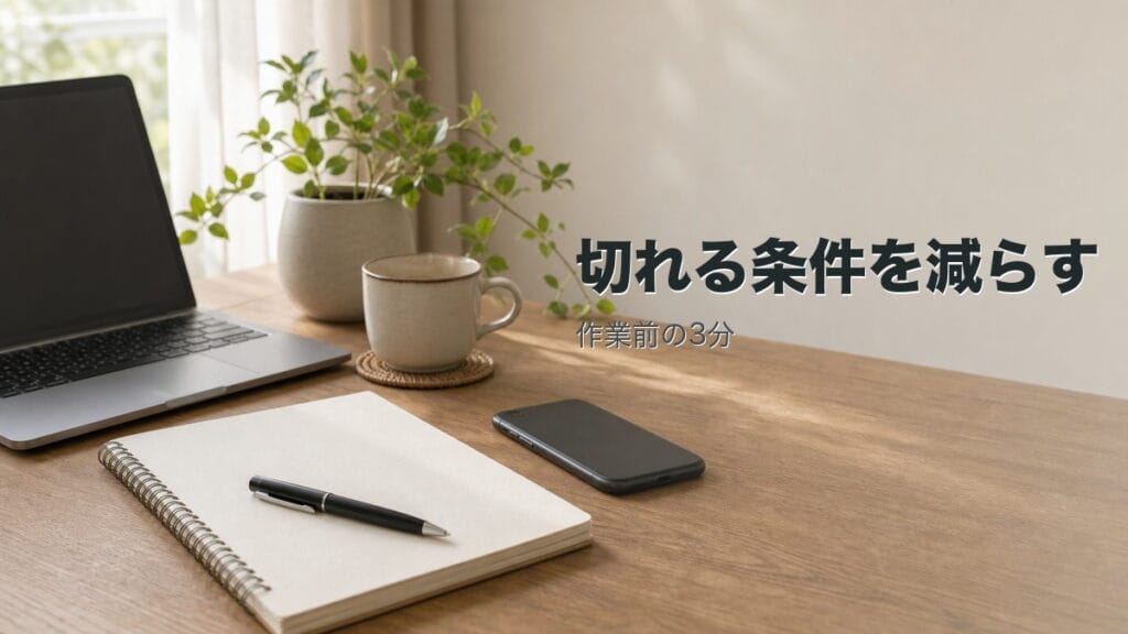 集中力を整える：注意が切れる条件を先に減らすのアイキャッチ画像