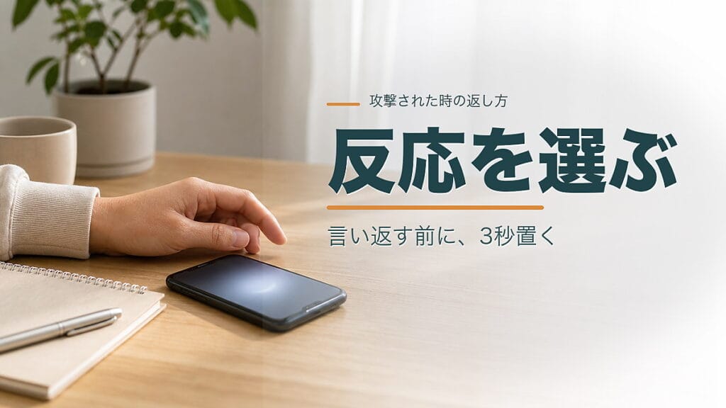 攻撃された時の返し方で悩む人へ：反応を選ぶのアイキャッチ画像