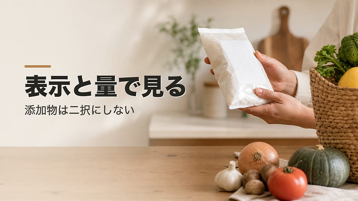 添加物が不安な人へ:表示と量で見るのアイキャッチ画像