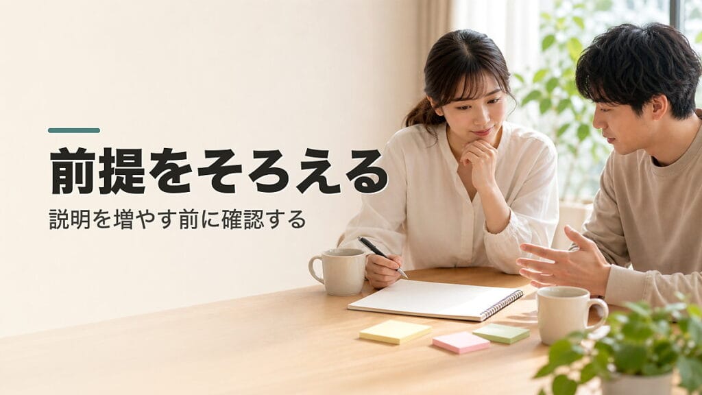 説明しても伝わらない人へ:前提をそろえるのアイキャッチ画像