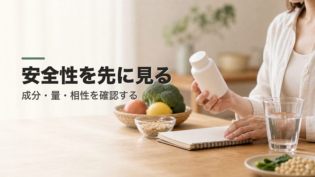 健康食品を買う前に：安全性を先に見るのアイキャッチ画像