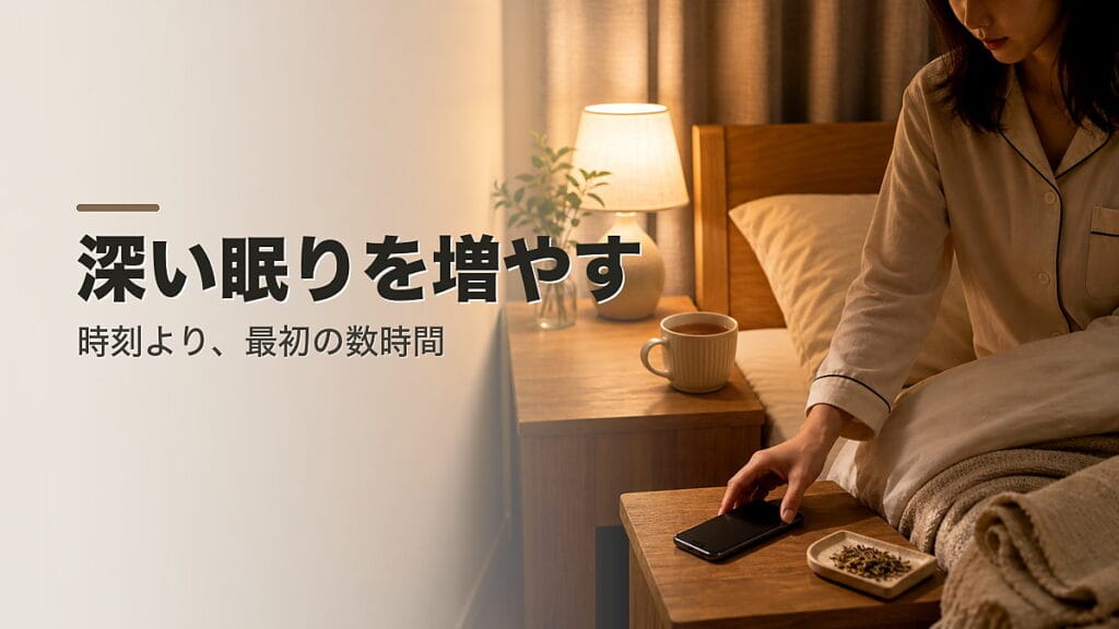 22時〜2時に熟睡する前に：深い眠りを増やすのアイキャッチ画像