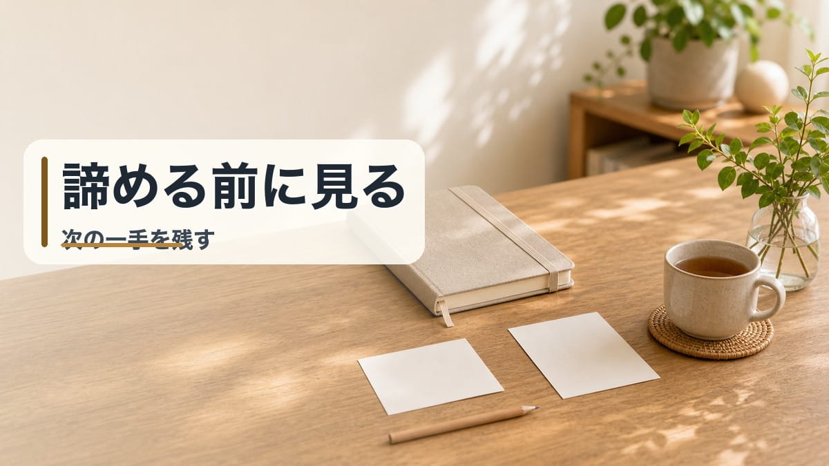 夢や目標を諦める瞬間と、その前にできる5つの対策｜正しい諦め方も解説