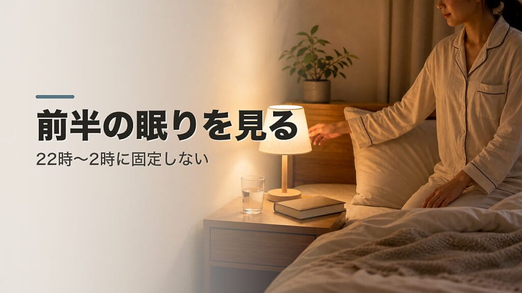 “22時〜2時”は固定じゃない:睡眠前半を見るのアイキャッチ画像