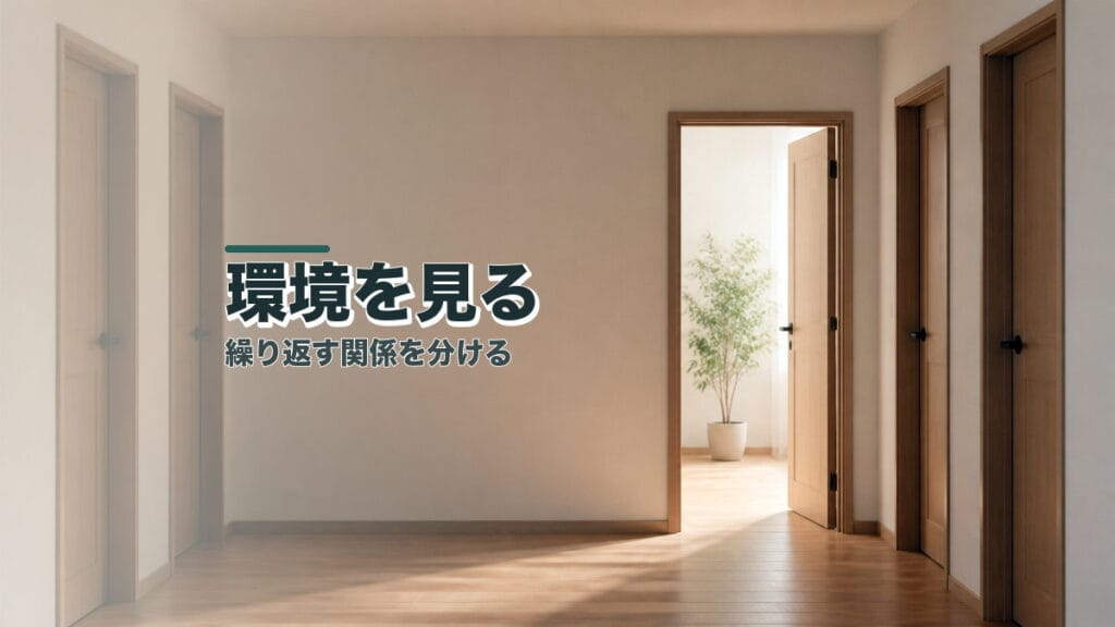 似た人間関係を繰り返して悩む人へ:環境を見るのアイキャッチ画像