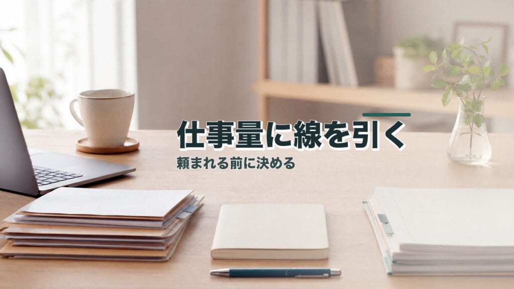 独身だから仕事を頼まれてつらい人へ：仕事量で線を引くのアイキャッチ画像