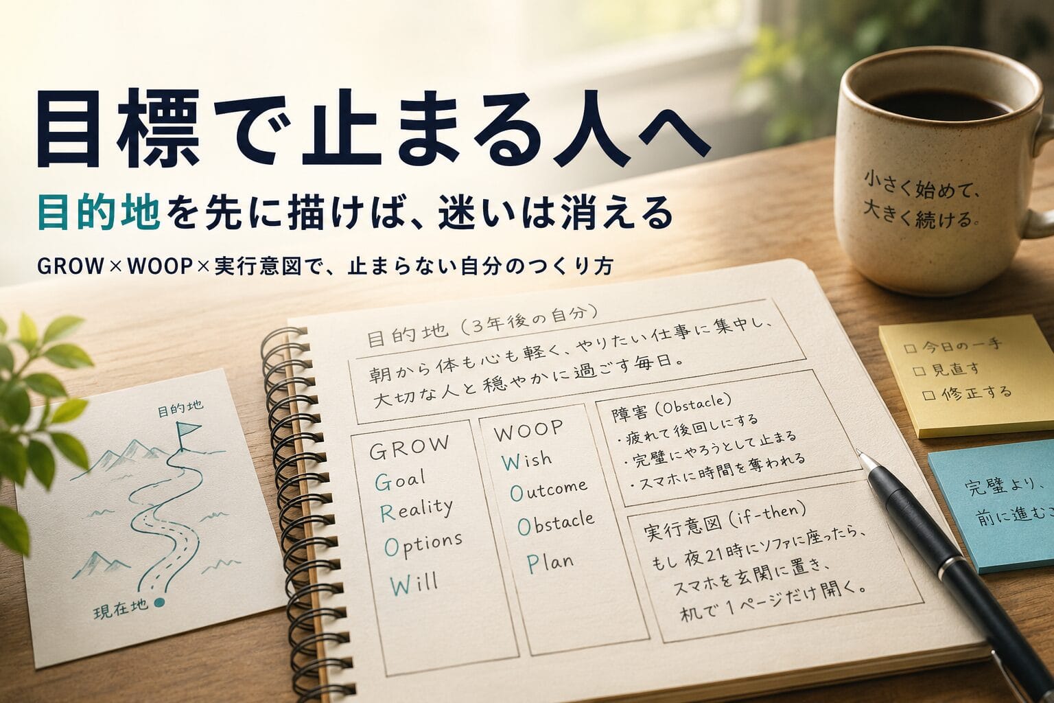 目標で止まる人へ:目的地から決める方法