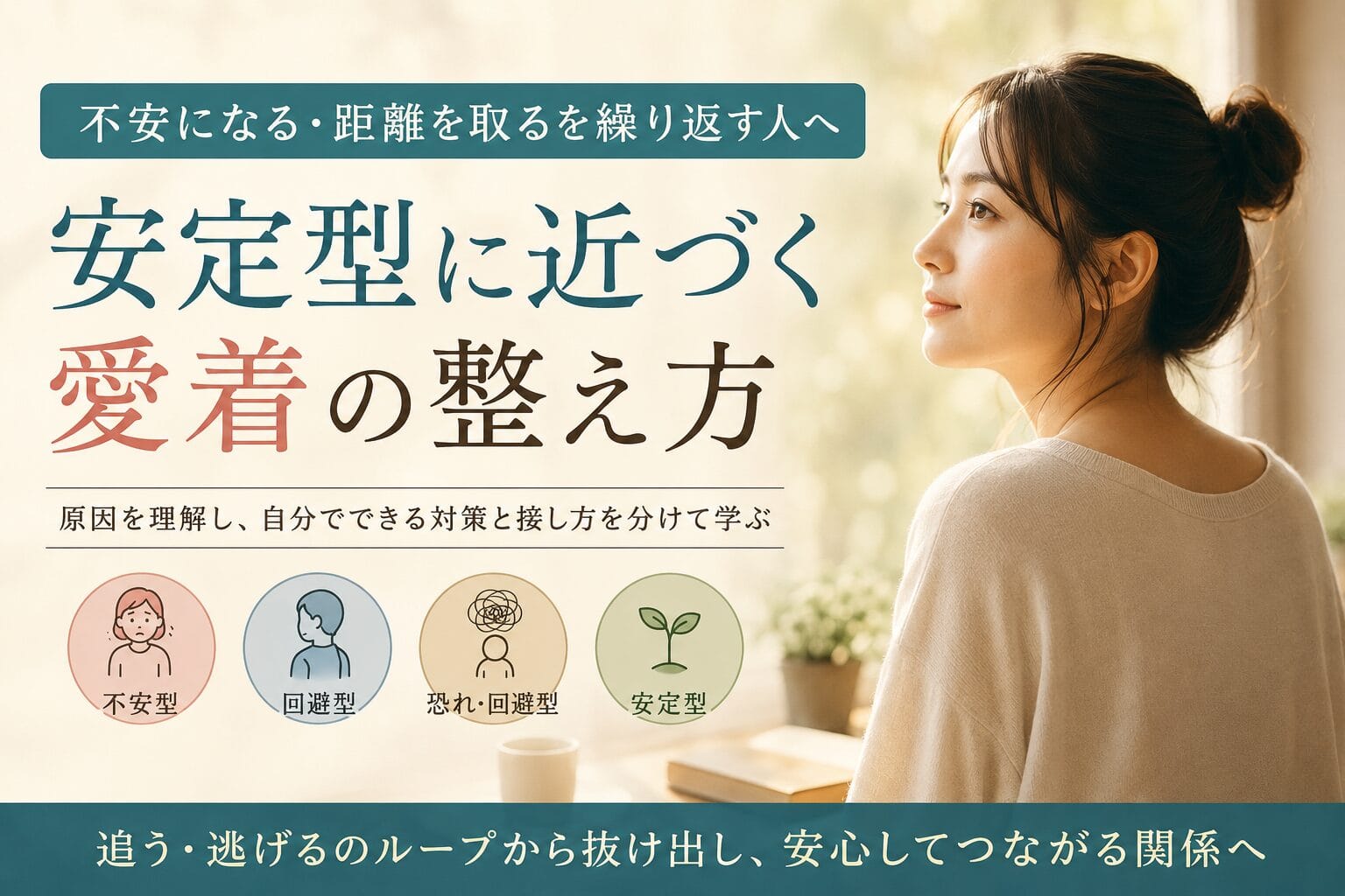 不安になる・距離を取るを繰り返す人へ:安定型に近づく愛着の整え方