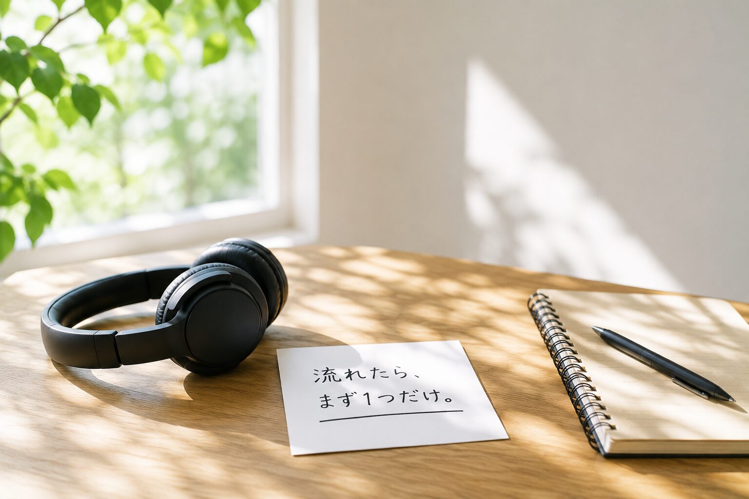 作業前だけ鳴らす音で、始める合図を作る