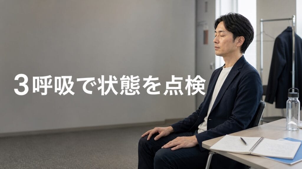 本番前に焦って困る人へ：3呼吸で状態を点検のアイキャッチ画像