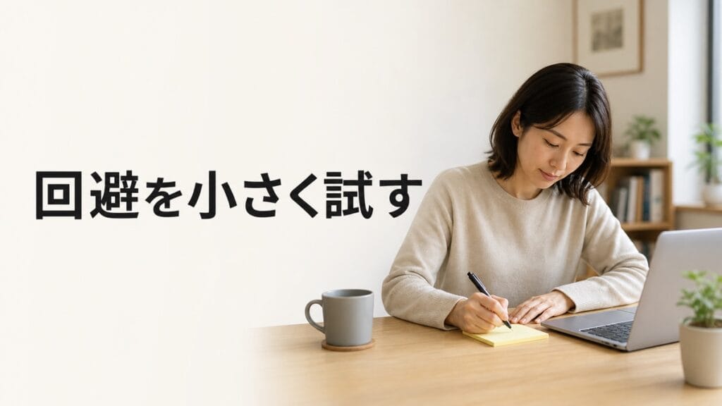 動きたいのに止まって悩む人へ：回避を小さく試すのアイキャッチ画像