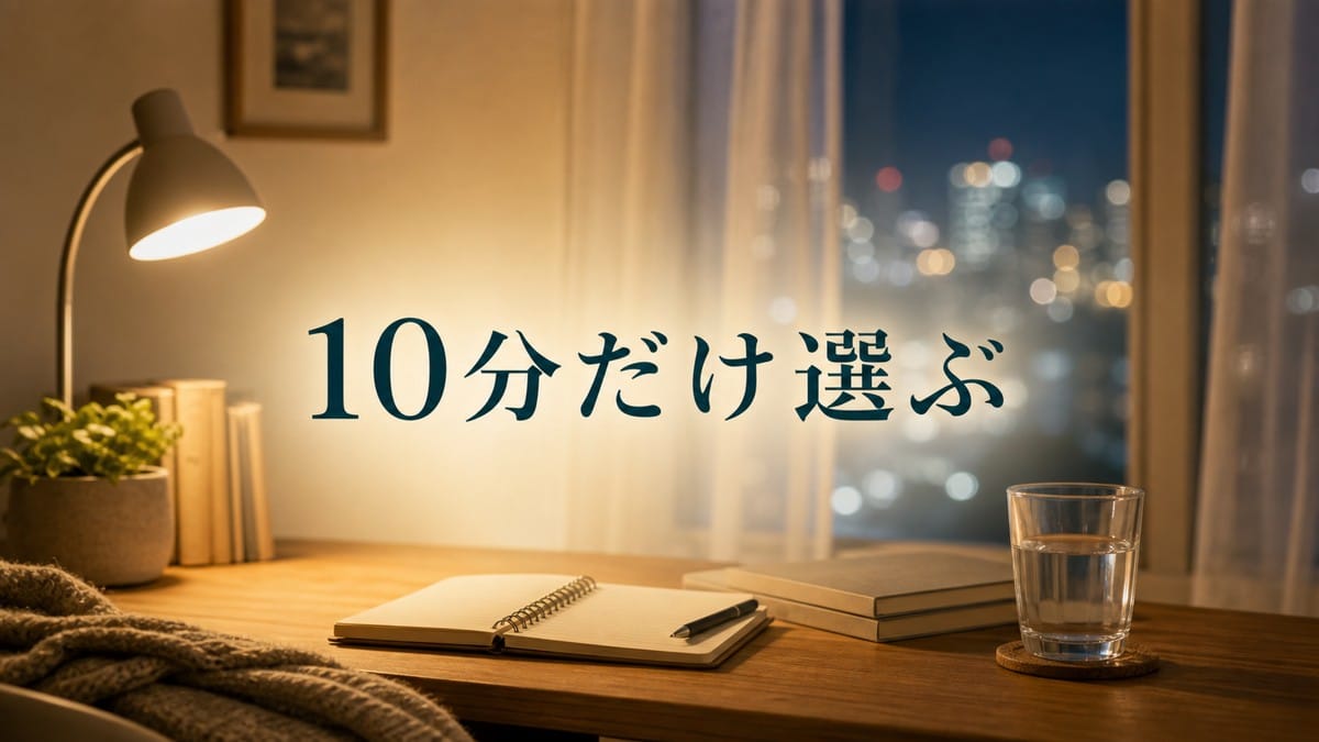 生きる意味がない夜に悩む人へ：10分だけ選ぶのアイキャッチ画像