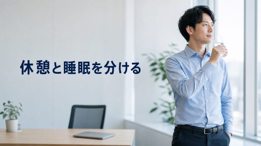 眠気でニコチンに頼る人へ：休憩と睡眠を分けるのアイキャッチ画像