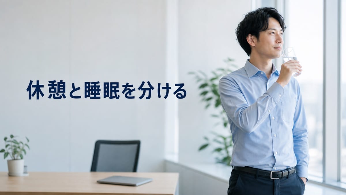 眠気でニコチンに頼る人へ:休憩と睡眠を分けるのアイキャッチ画像