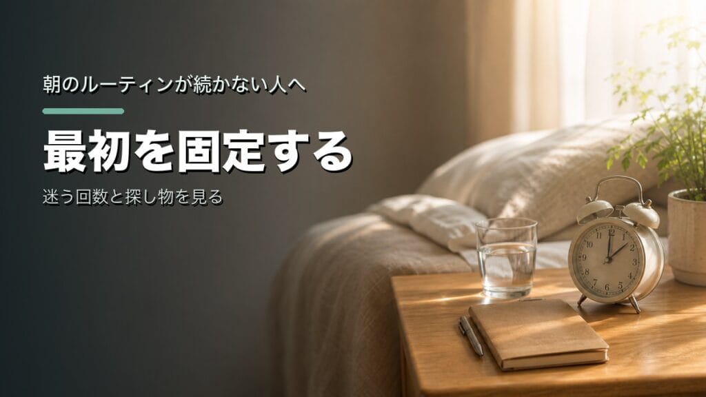 朝のルーティンが続かない人へ：最初を固定するのアイキャッチ画像