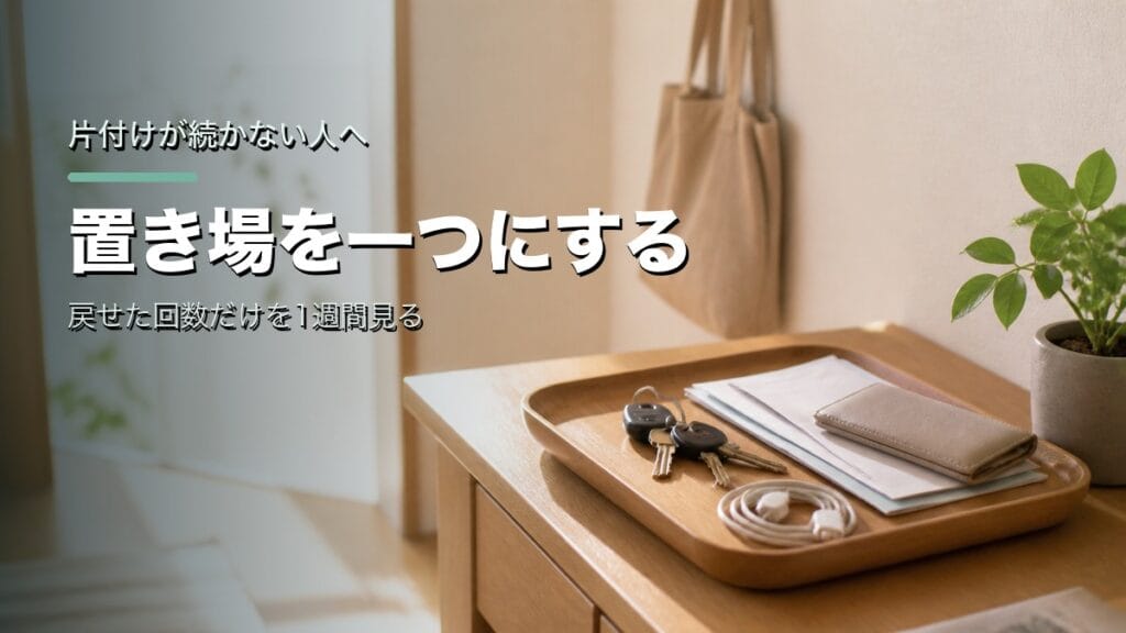 片付けが続かない人へ：置き場を一つにするのアイキャッチ画像