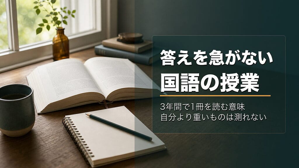 考えが浅くなる人へ：灘の伝説教師に学ぶ国語のアイキャッチ画像