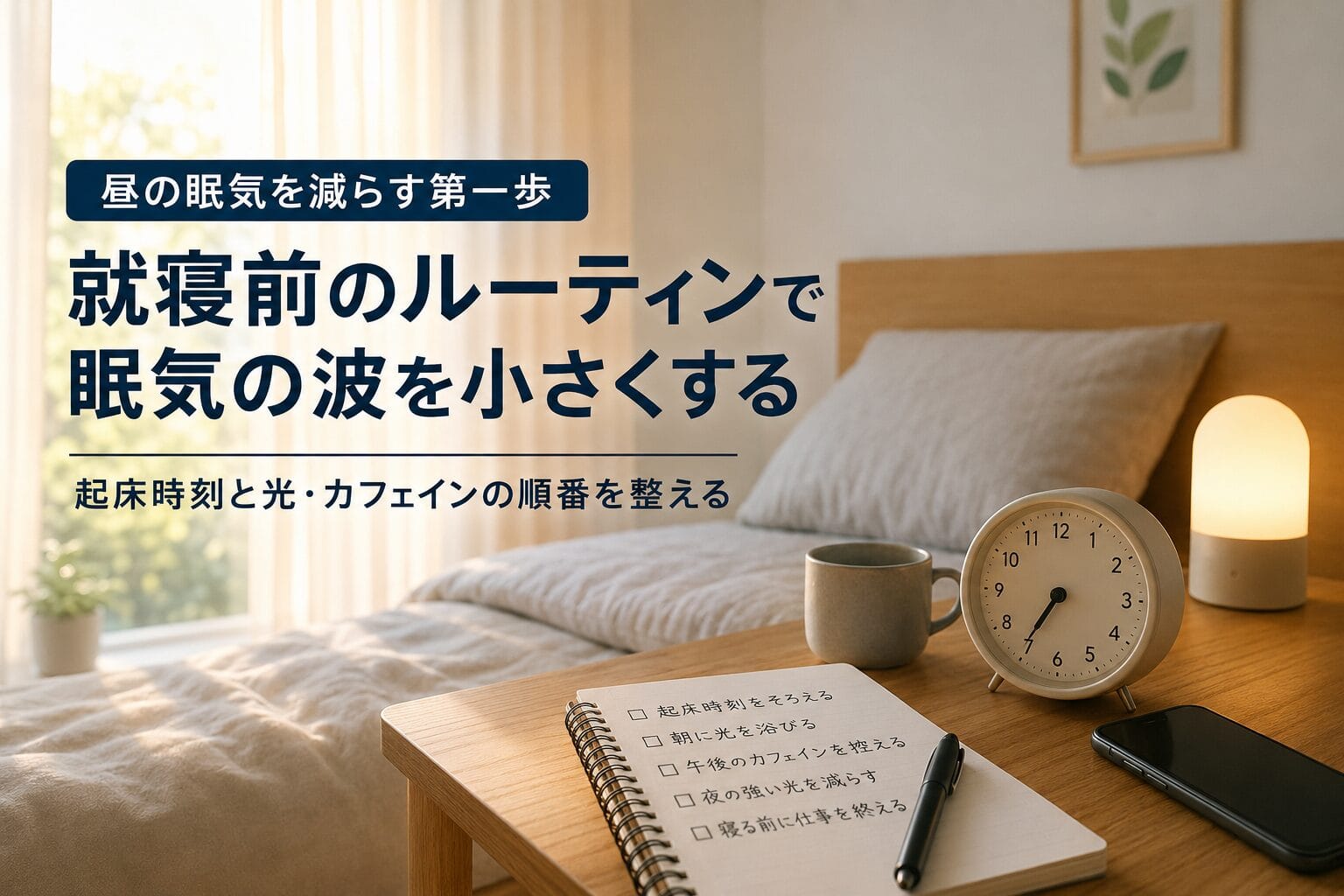 起きる時間がずれる人へ:就寝前のルーティンで眠る前の覚醒を下げる