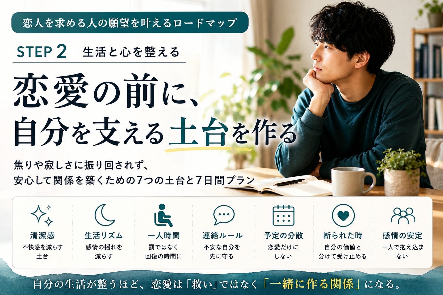 STEP2|恋人が欲しい人へ:生活と心を整える